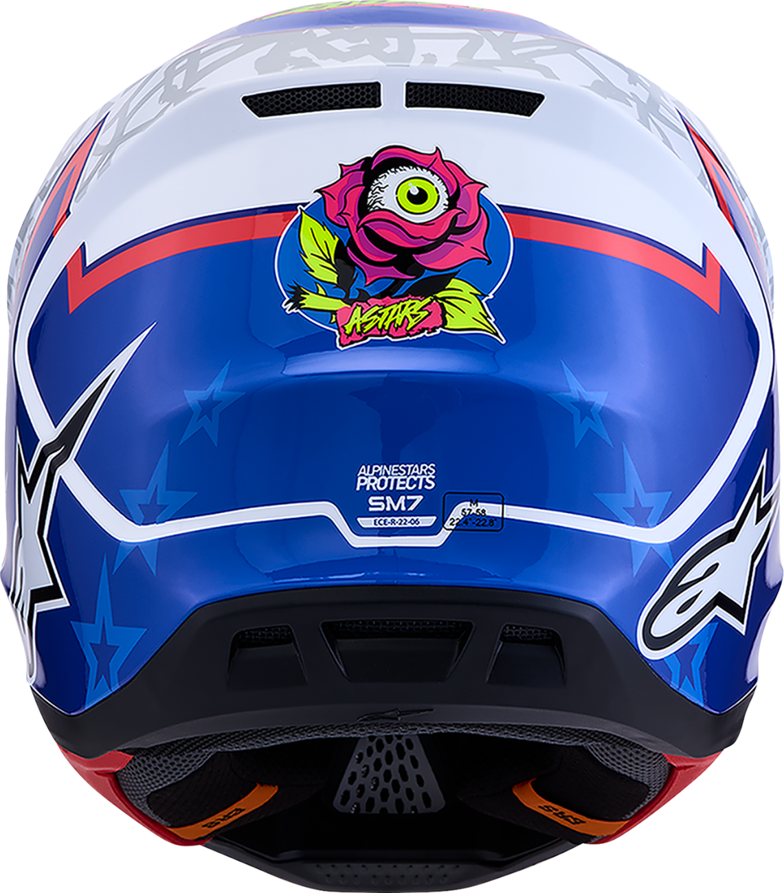 ALPINESTARS HELMET SM7 BLASTER WHT/BLU/RED M 8300127-2217-M