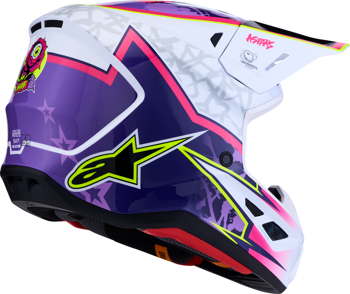 ALPINESTARS HELMET SM7 BLASTER PUR/PNK/WHT S 8300127-3224-S