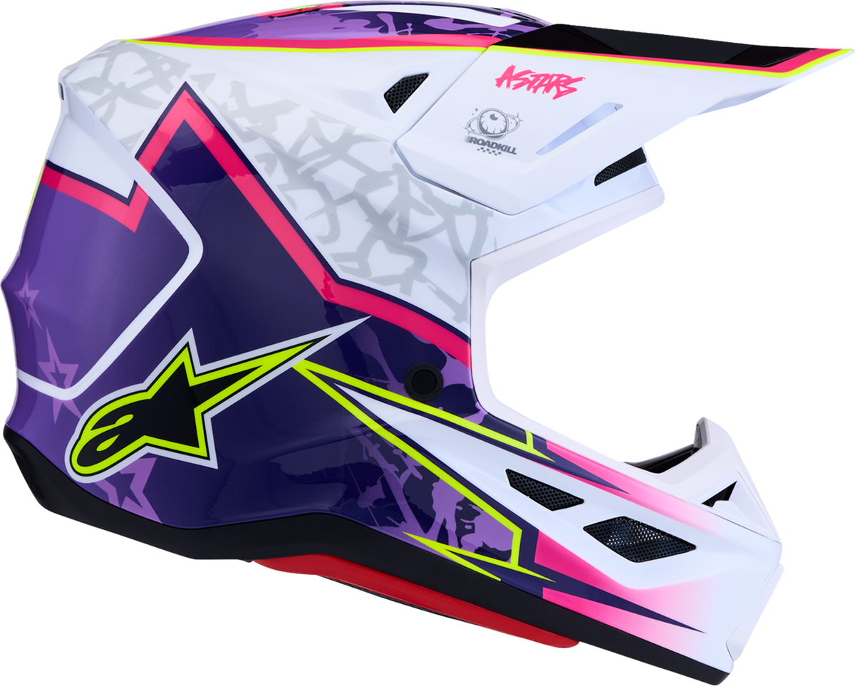 ALPINESTARS HELMET SM7 BLASTER PUR/PNK/WHT M 8300127-3224-M