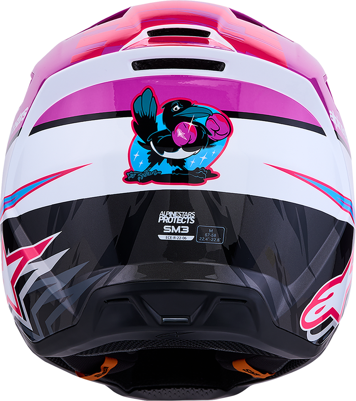 ALPINESTARS HELMET SM3 FALCON PUR/WHT/PNK M 8300827-3222-M