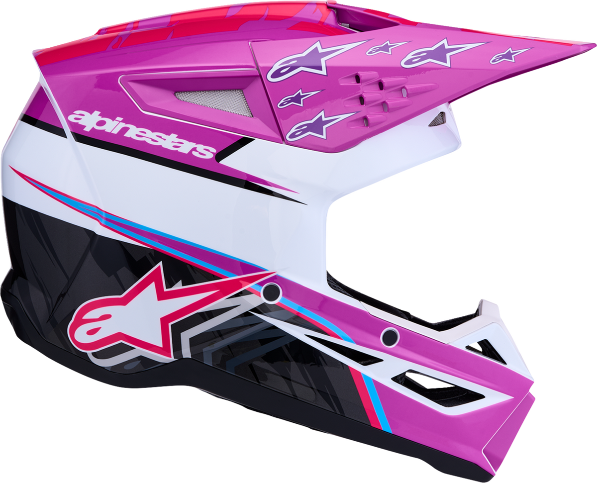 ALPINESTARS HELMET SM3 FALCON PUR/WHT/PNK M 8300827-3222-M