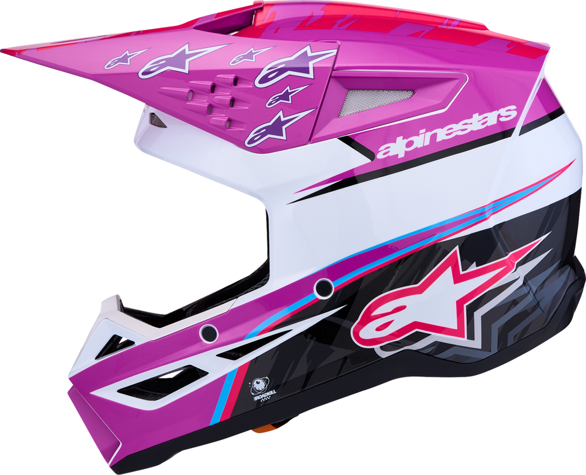 ALPINESTARS HELMET SM3 FALCON PUR/WHT/PNK M 8300827-3222-M