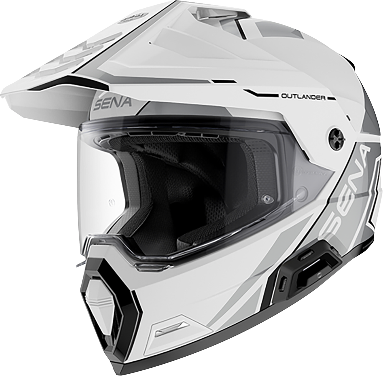 SENA OUTLANDER SMART DUAL SPORT GLOSSY WHITE M DOT OUTLANDER-GW00M1