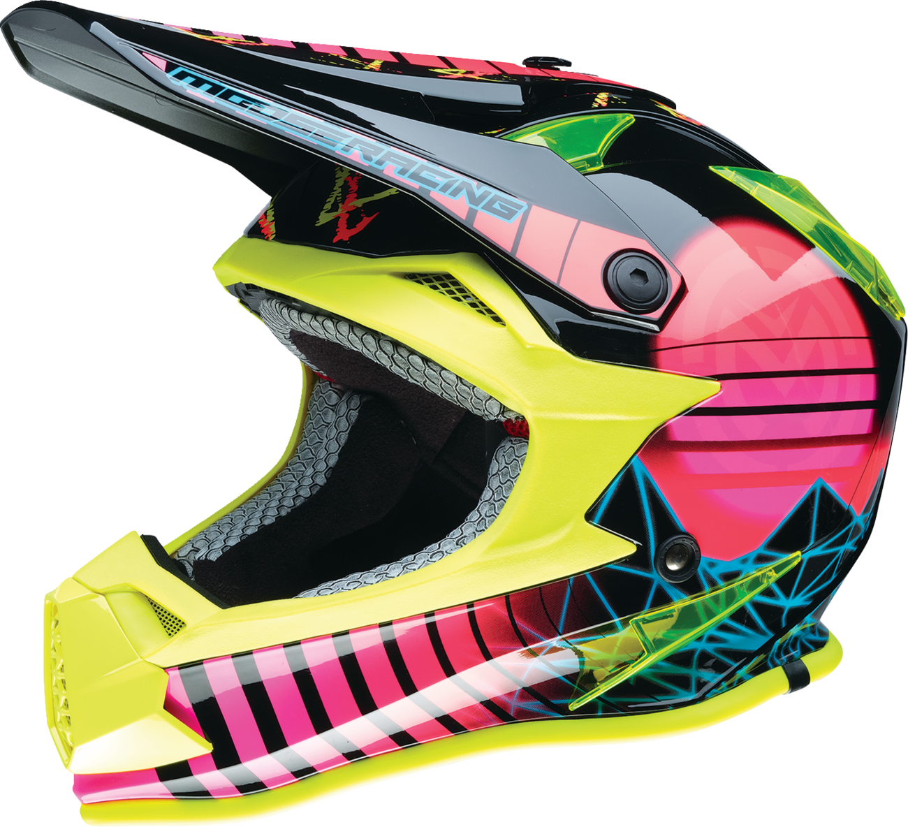 MOOSE RACING SOFTGOODS F.I. YOUTH VAPORWAVE BK/PK/YL MD 0111-1615