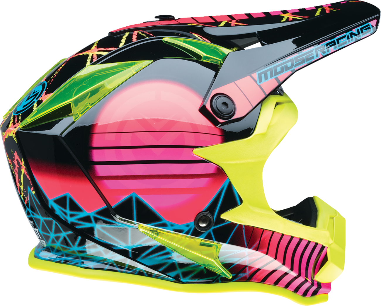 MOOSE RACING SOFTGOODS F.I. YOUTH VAPORWAVE BK/PK/YL MD 0111-1615