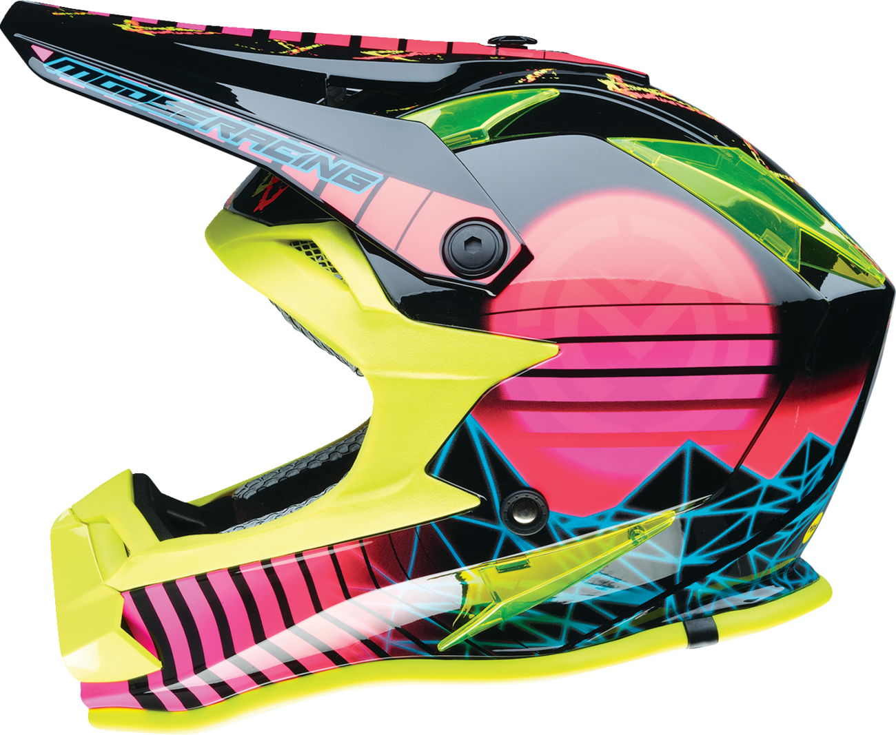 MOOSE RACING SOFTGOODS F.I. YOUTH VAPORWAVE BK/PK/YL MD 0111-1615
