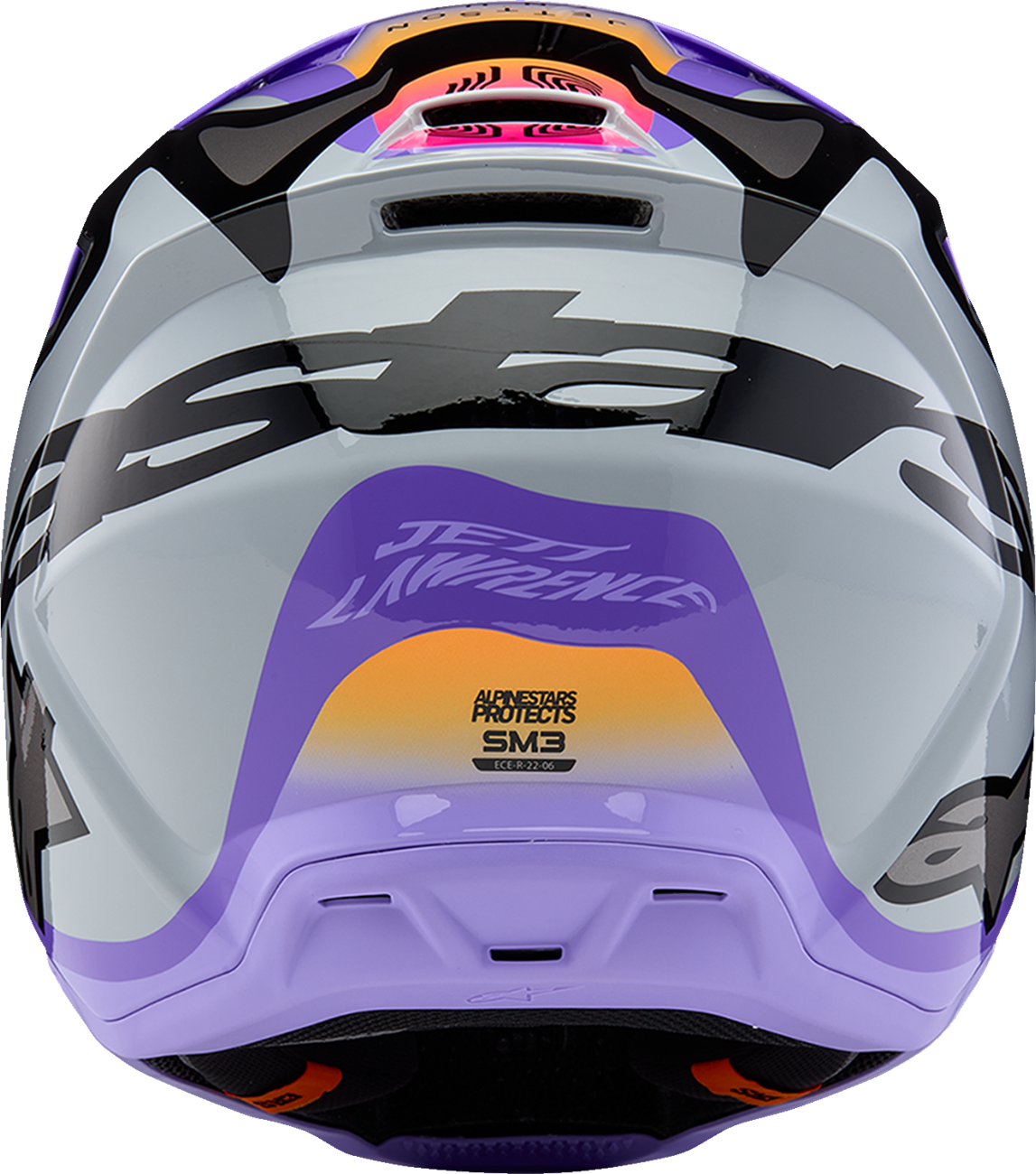 ALPINESTARS HELMET YTH SM3 JETTSON GRAY/PUR/BLK YS 8303126-9277-YS