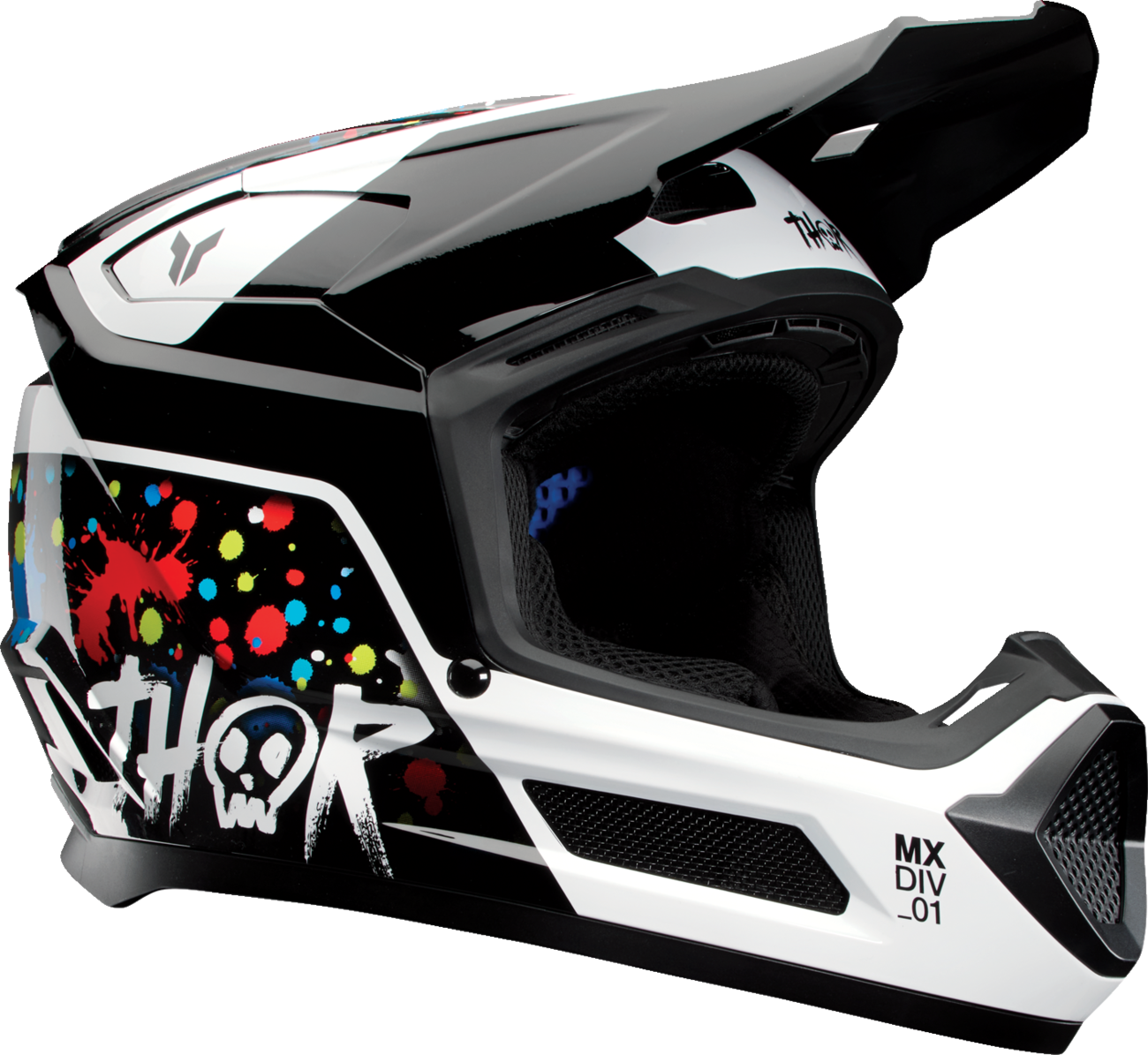THOR FLEET YTH DEFY SPLAT BLACK LG 0111-1767