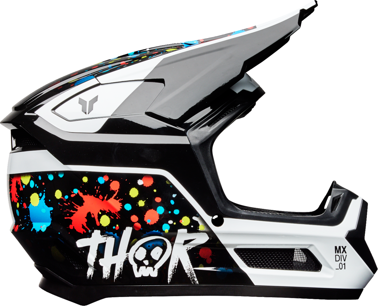 THOR FLEET YTH DEFY SPLAT BLACK MD 0111-1766