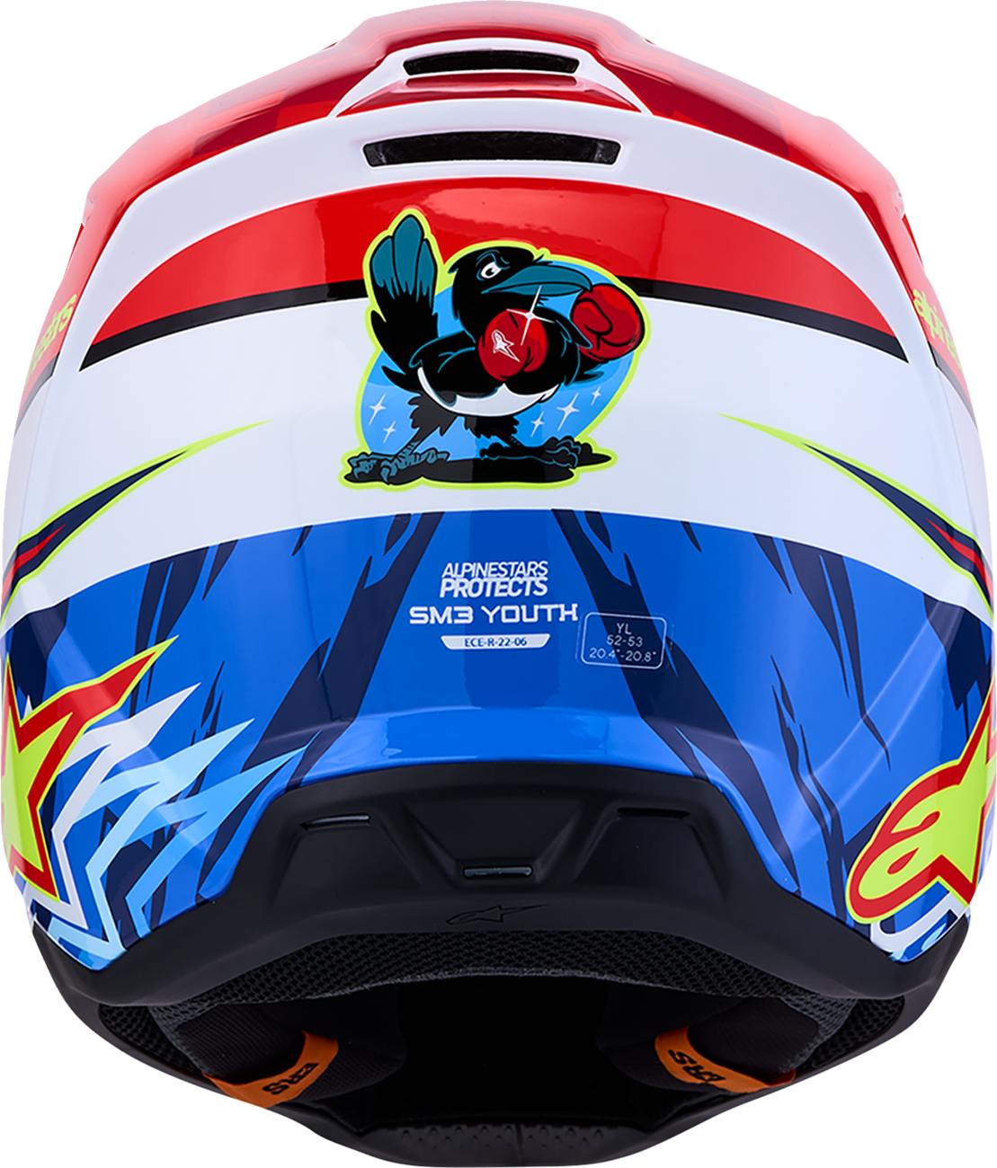 ALPINESTARS HELMET YTH SM3 FALCON RD/WH/BL YS 8301227-3206-YS