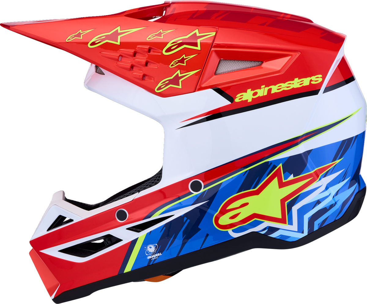 ALPINESTARS HELMET YTH SM3 FALCON RD/WH/BL YM 8301227-3206-YM