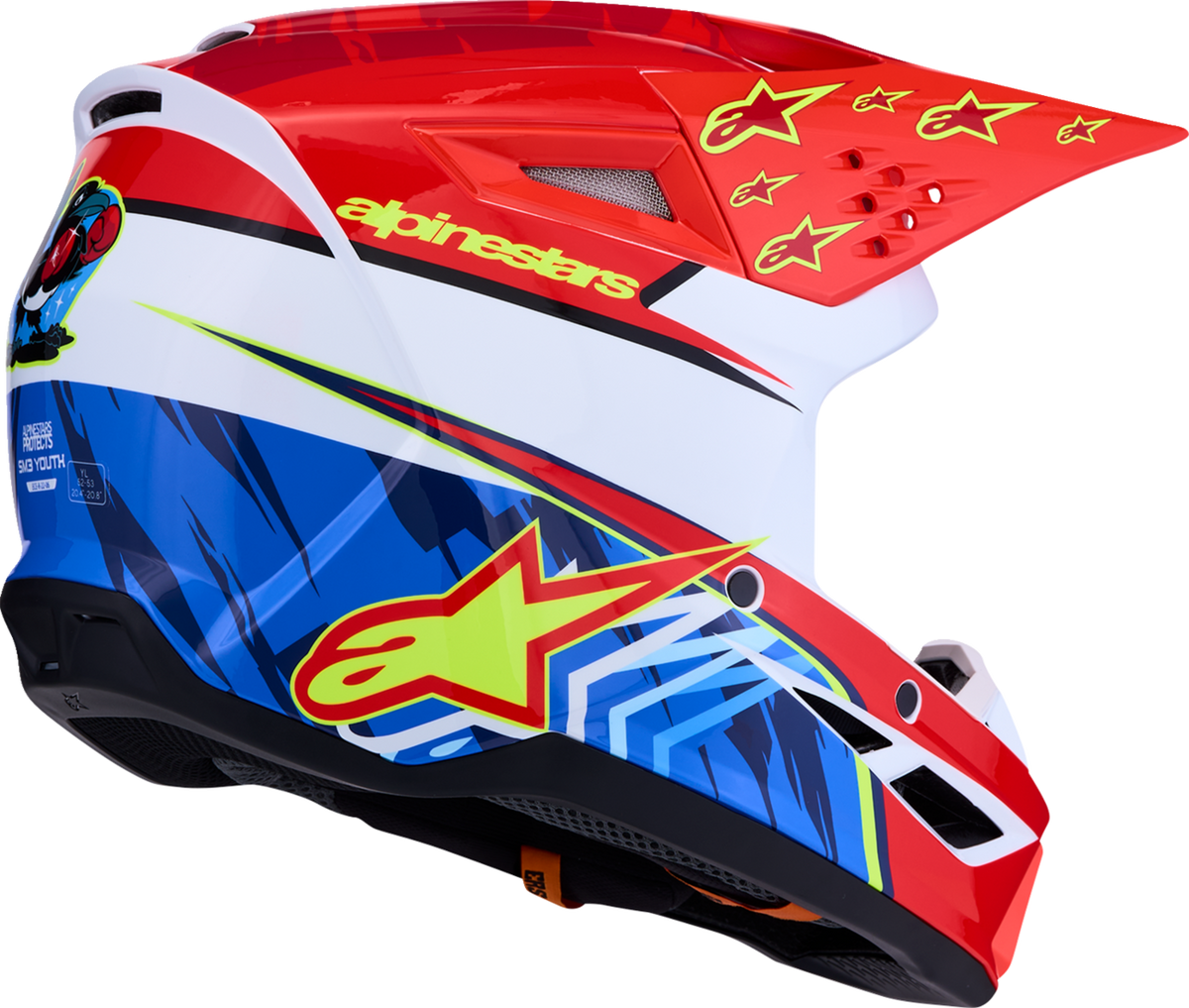 ALPINESTARS HELMET YTH SM3 FALCON RD/WH/BL YS 8301227-3206-YS