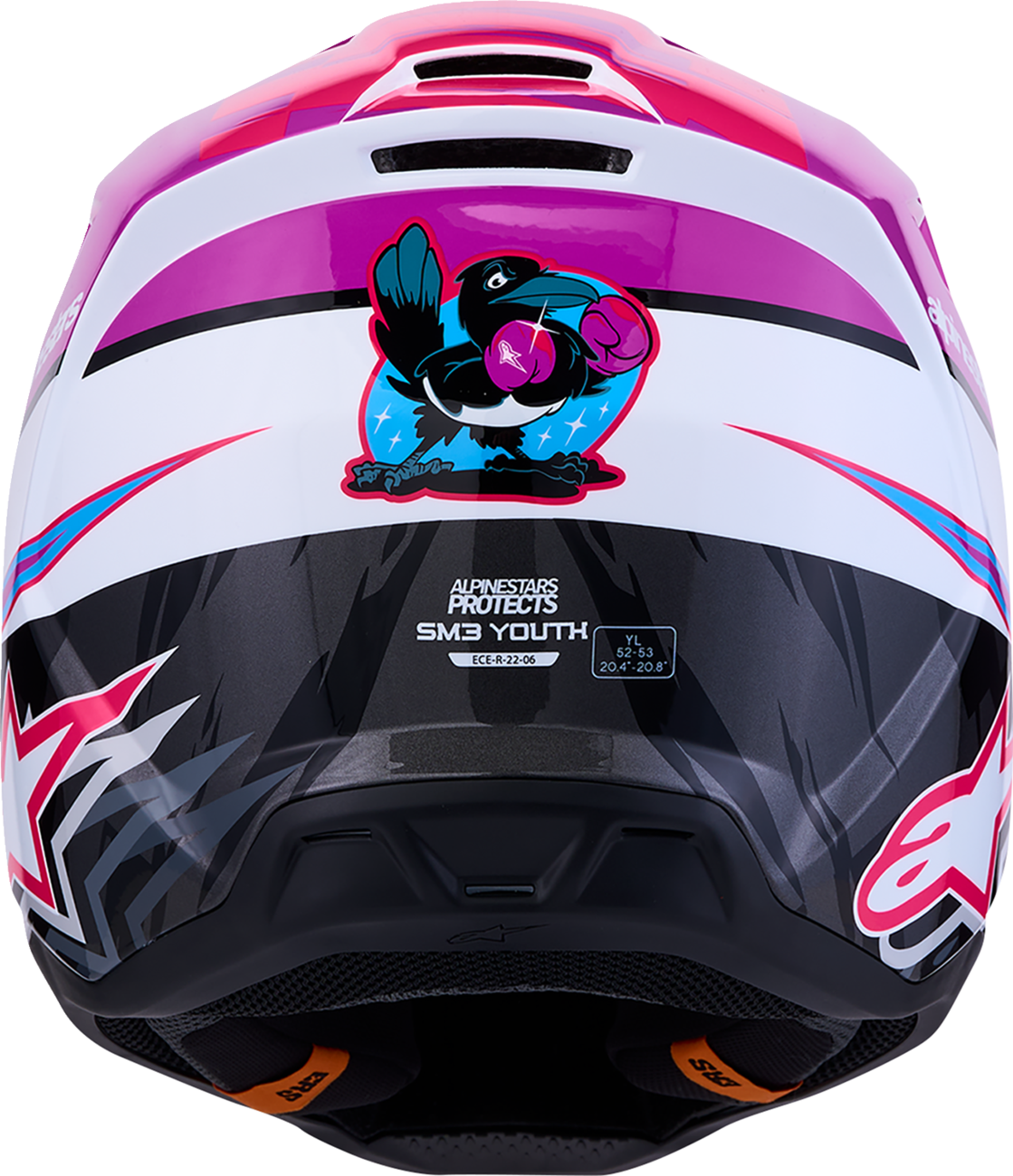 ALPINESTARS HELMET YTH SM3 FALCON PU/WH/PK YM 8301227-3222-YM
