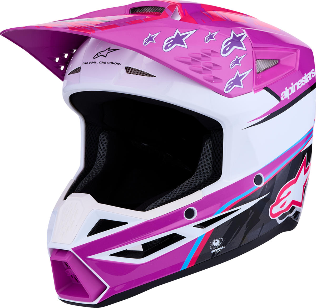 ALPINESTARS HELMET YTH SM3 FALCON PU/WH/PK YM 8301227-3222-YM