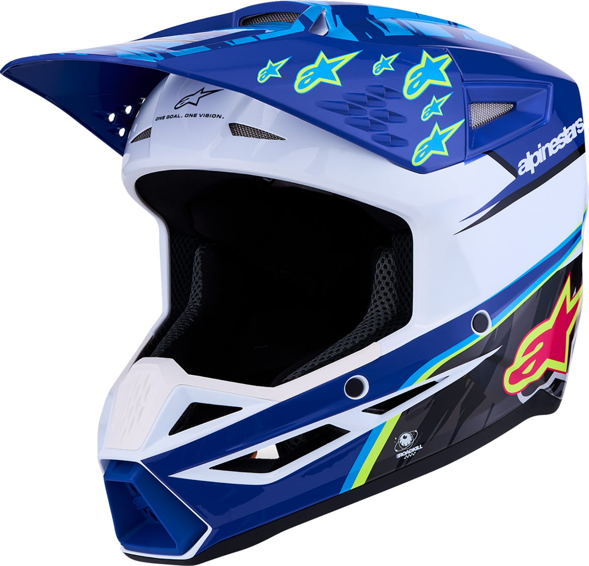 ALPINESTARS HELMET YTH SM3 FALCON BL/BK/PK YL 8301227-7347-YL