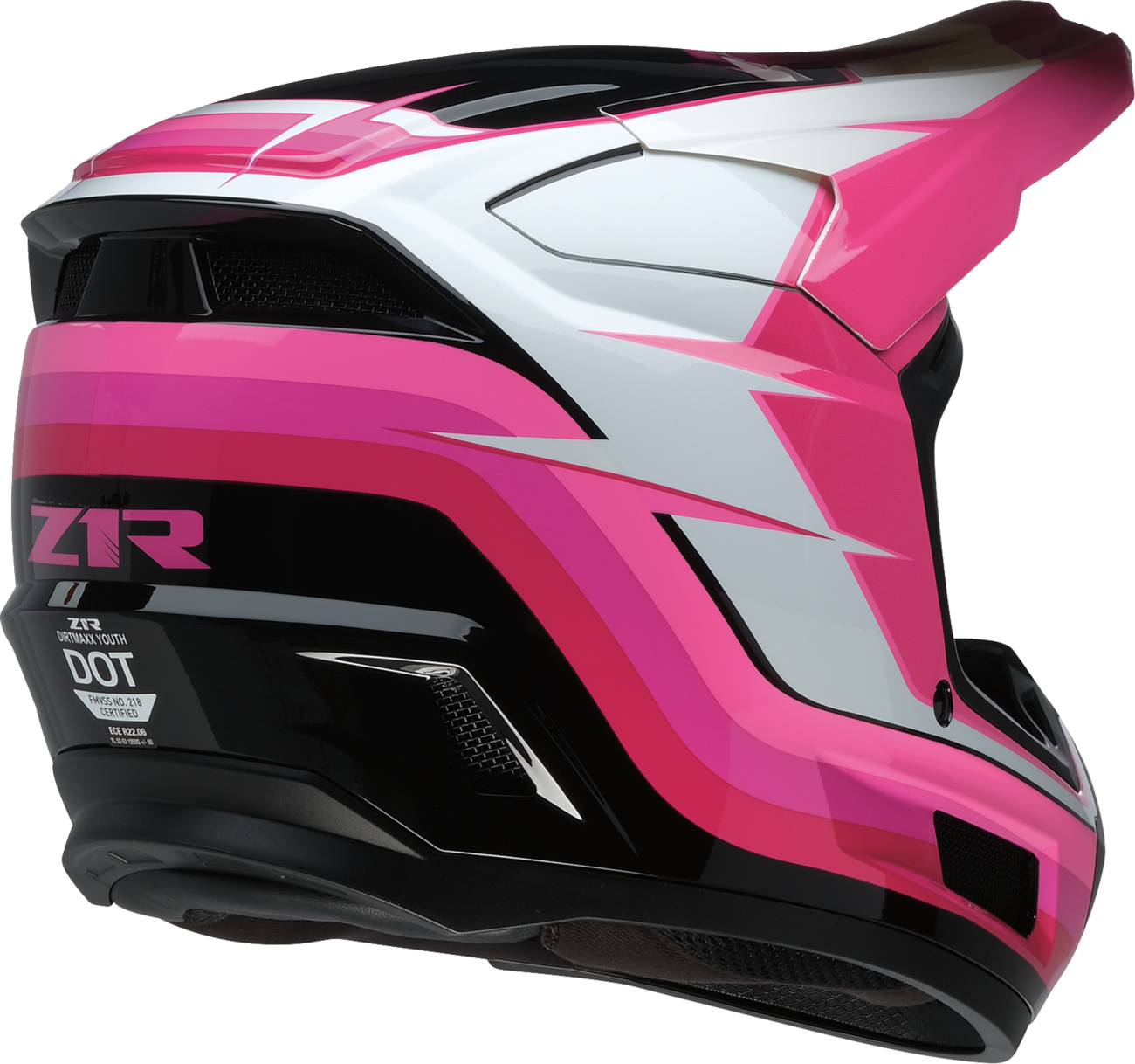 Z1R DIRT MAXX YTH VORTEX PK/WH LG 0111-1856
