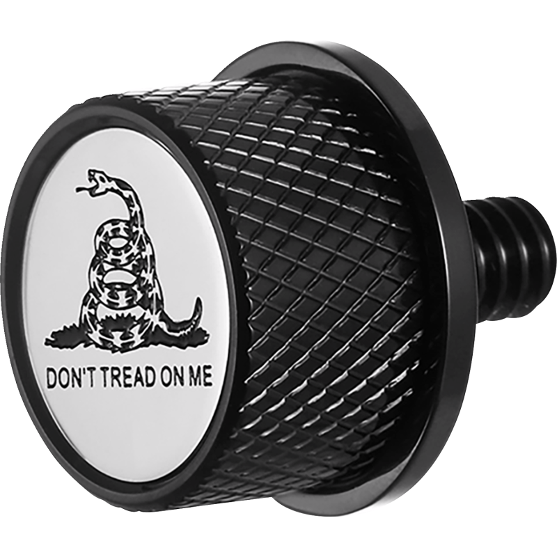 FIGURATI DESIGNS SEAT SCREW BLACK WITH 3M DON'T TREAD ON ME INSERT FD40-SEAT_SCREW-BLK