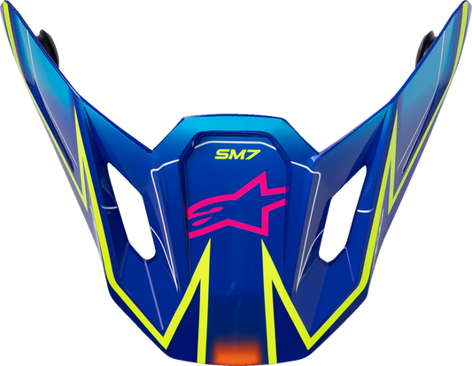 ALPINESTARS VISOR SM7 CAST BLU/YL/PINK 8981426-7254