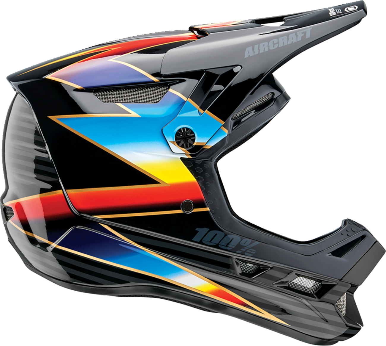 100% AIRCRAFT COMPOSITE HELMET KNOX/BLACK XS 80004-459-09