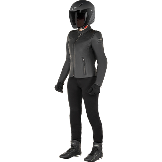 ALPINESTARS (ROAD) STELLA TORY LTHR JKT BLK XS 3113824-1100-XS