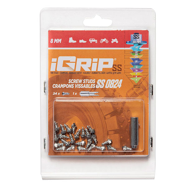 IGRIP SS-08 SHOULDERED TIRE STUDS 8MM 24PK SS-0824