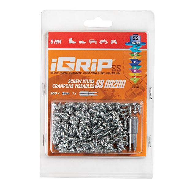 IGRIP SS-08 SHOULDERED TIRE STUDS 8MM 200PK SS-08200