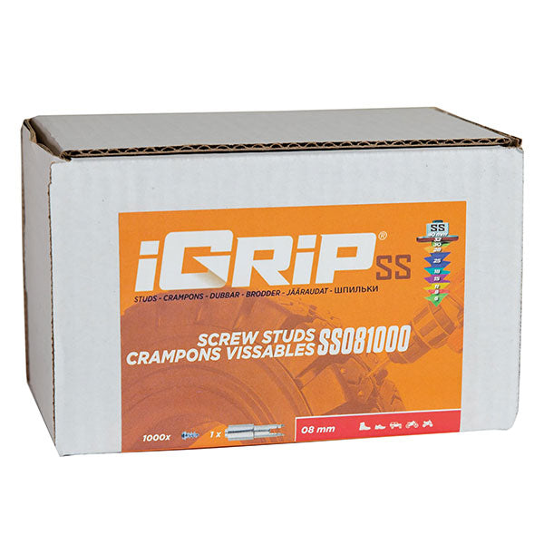 IGRIP SS-08 SHOULDERED TIRE STUDS 8MM 1000PK SS-081000