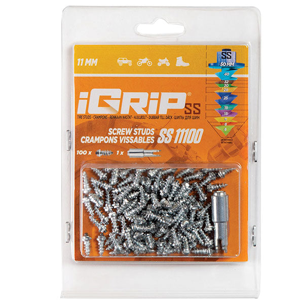 IGRIP SS-11 SHOULDERED TIRE STUDS 11MM 100PK SS-11100