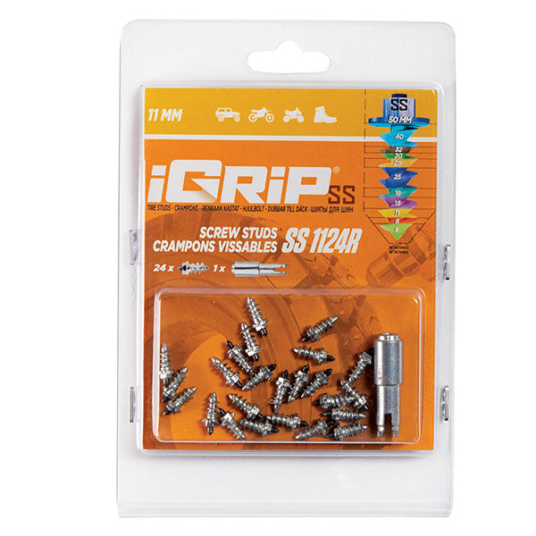 IGRIP SS-11R SHOULDERED RACING TIRE STUDS 11MM 24PK SS-1124R