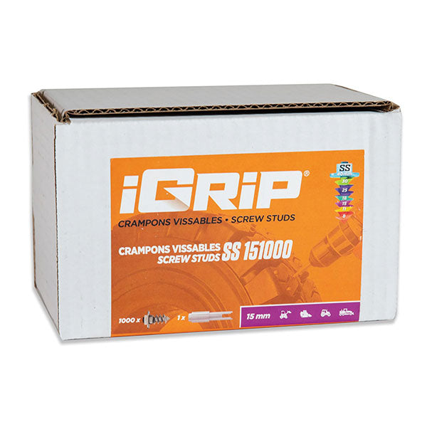 IGRIP SS-15 SHOULDERED TIRE STUDS 15MM 1000PK SS-151000
