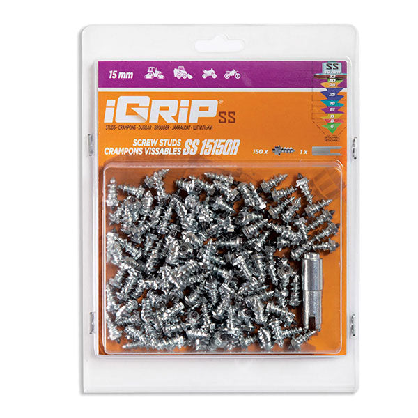IGRIP SS-15R SHOULDERED RACING TIRE STUDS 15MM 150PK SS-15150R