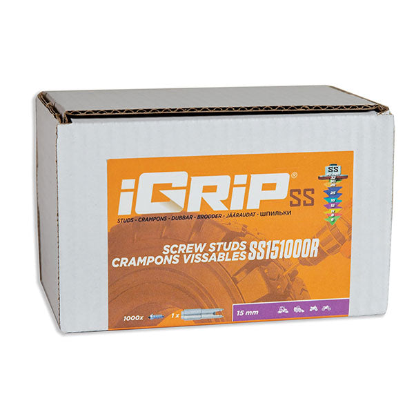 IGRIP SS-15R SHOULDERED RACING TIRE STUDS 15MM 1000PK SS-151000R