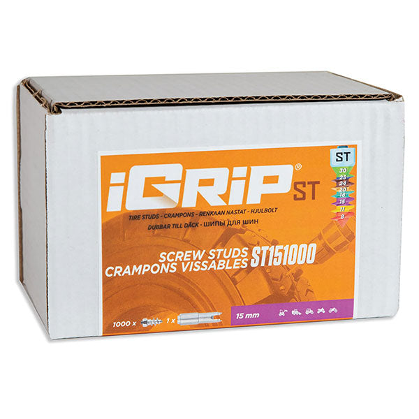 IGRIP ST-15 STANDARD STUDS 15MM 1000PK ST-151000