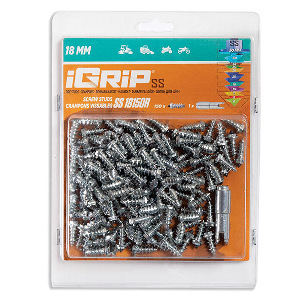 IGRIP SS-18R SHOULDERED RACING TIRE STUDS 18MM 150PK SS-18150R