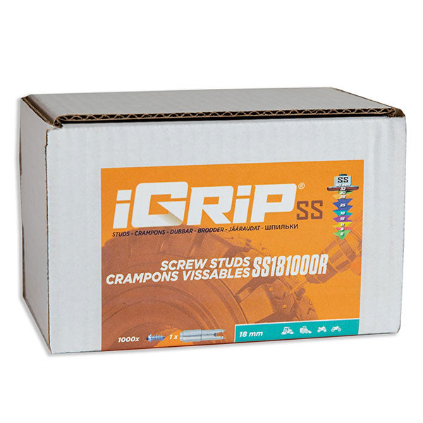 IGRIP SS-18R SHOULDERED RACING TIRE STUDS 18MM 1000PK SS-181000R