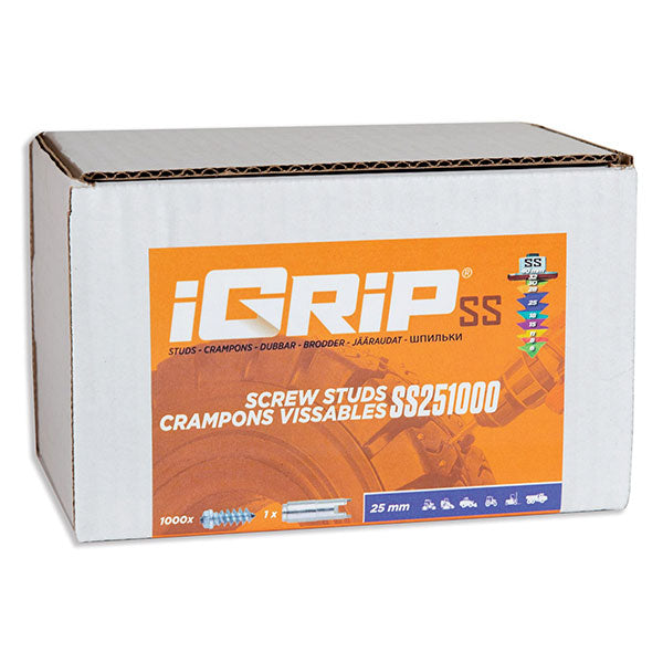 IGRIP SS-25 SHOULDERED TIRE STUDS 25MM 1000PK SS-251000