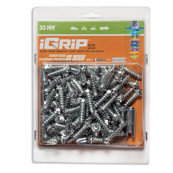 IGRIP SS-30 SHOULDERED TIRE STUDS 30MM 100PK SS-30100