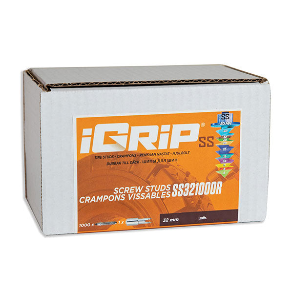 IGRIP SS-32R SHOULDERED RACING TIRE STUDS 32MM 1000PK SS-321000R