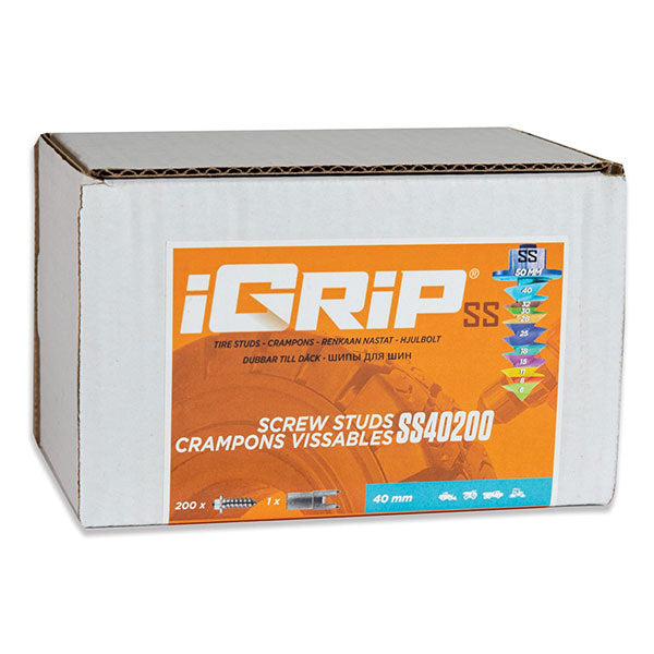 IGRIP SS-40 SHOULDERED TIRE STUDS 40MM 200PK SS-40200