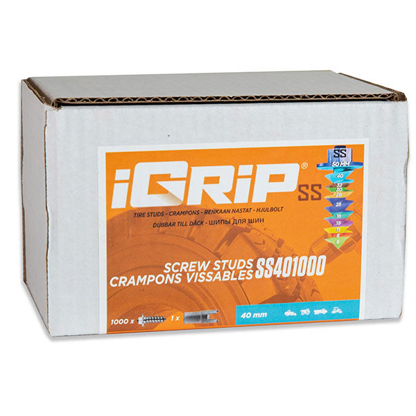 IGRIP SS-40 SHOULDERED TIRE STUDS 40MM 1000PK SS-401000