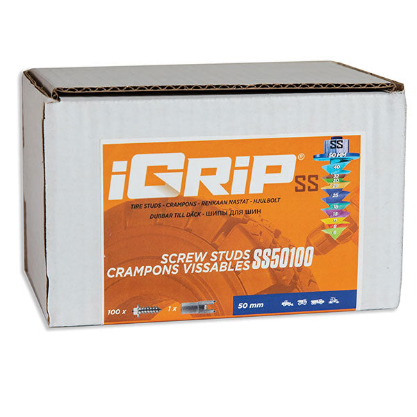 IGRIP SS-50 SHOULDERED TIRE STUDS 50MM 100PK SS-50100