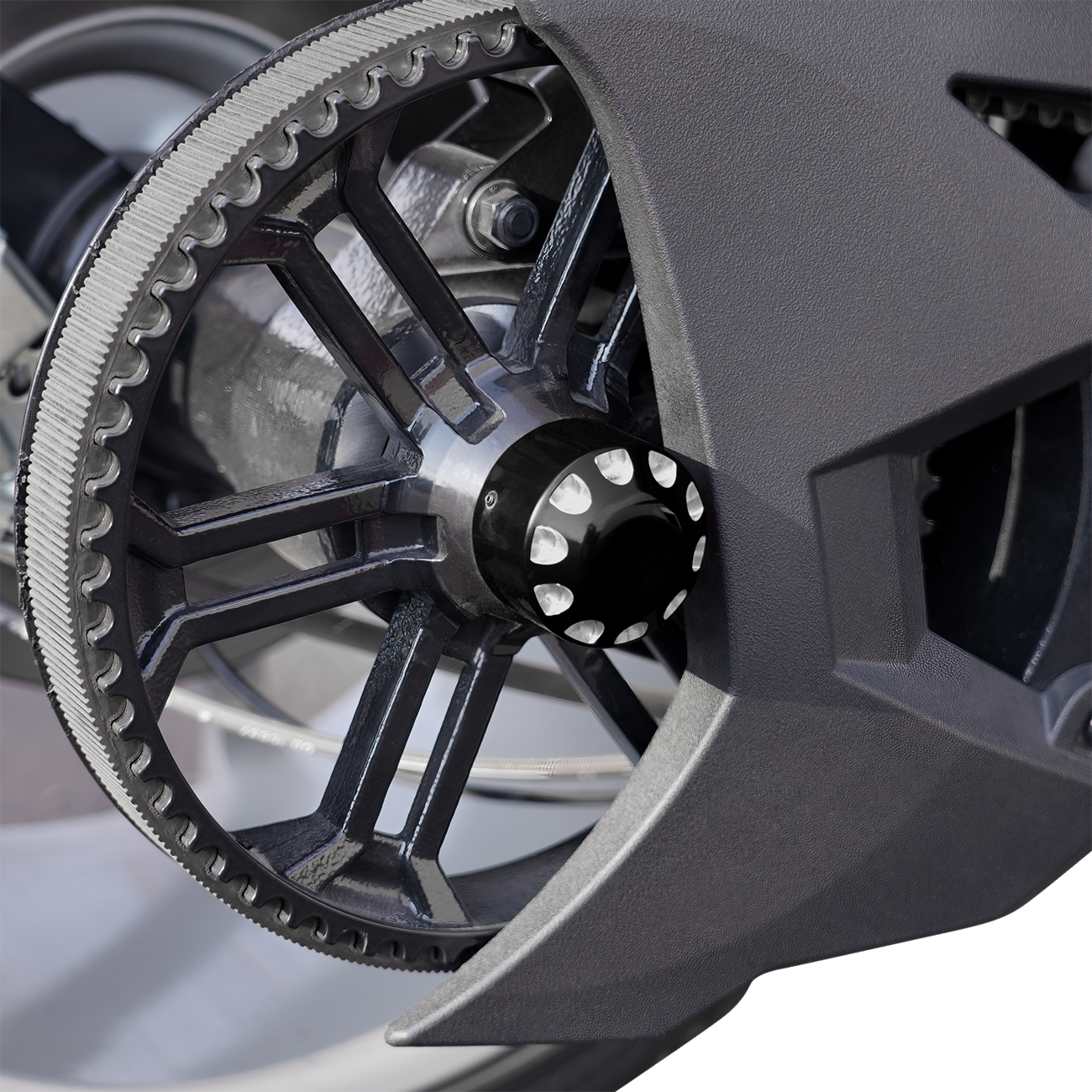 SHOW CHROME AXLE NUT COVER BK 44-105