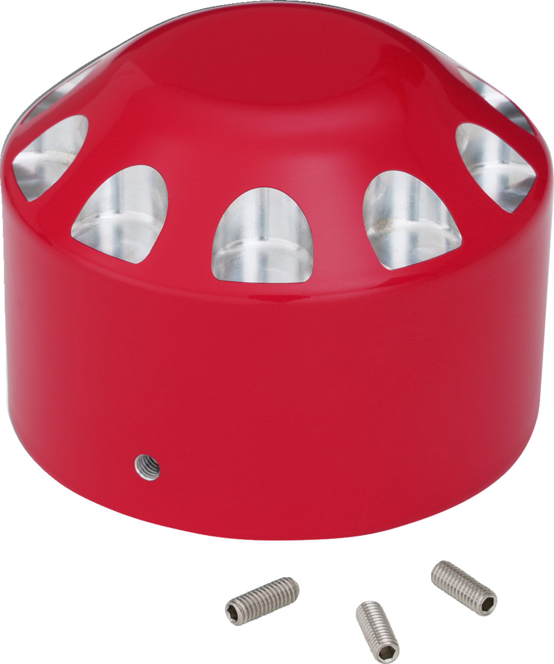 SHOW CHROME ALXE NUT COVER RD 44-105RED