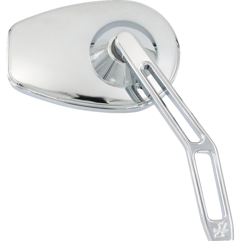 PRO-ONE PERF.MFG. MIRROR, MICRO OEM, V2 CUT OUT STEM, RIGHT, CHROME 102110