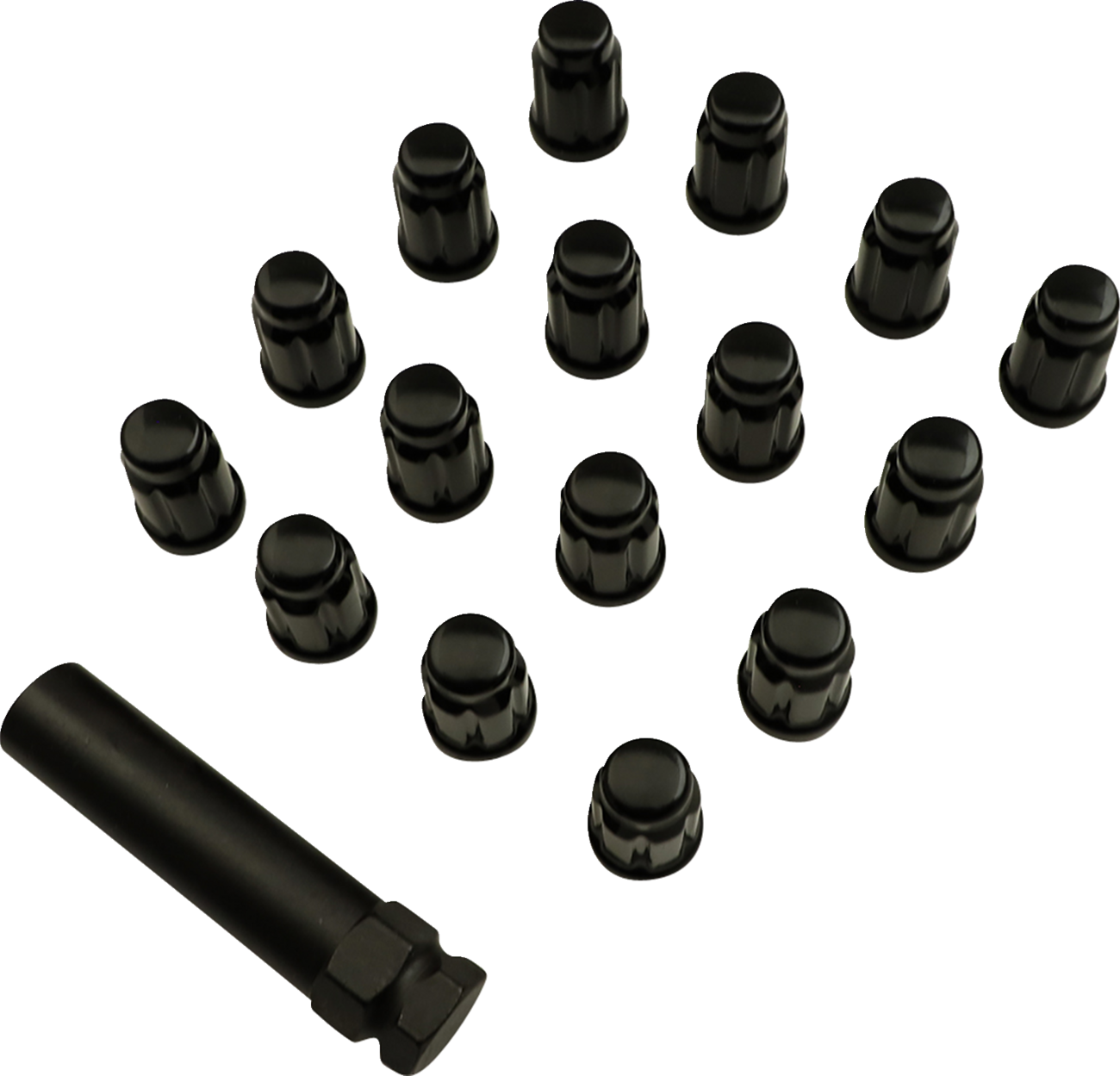 MOOSE UTILITY DIVISION 10MM BLACK LUG NUT SPLINED (16) MOOSE W/LUGNUT KEY SPMO3808BL4