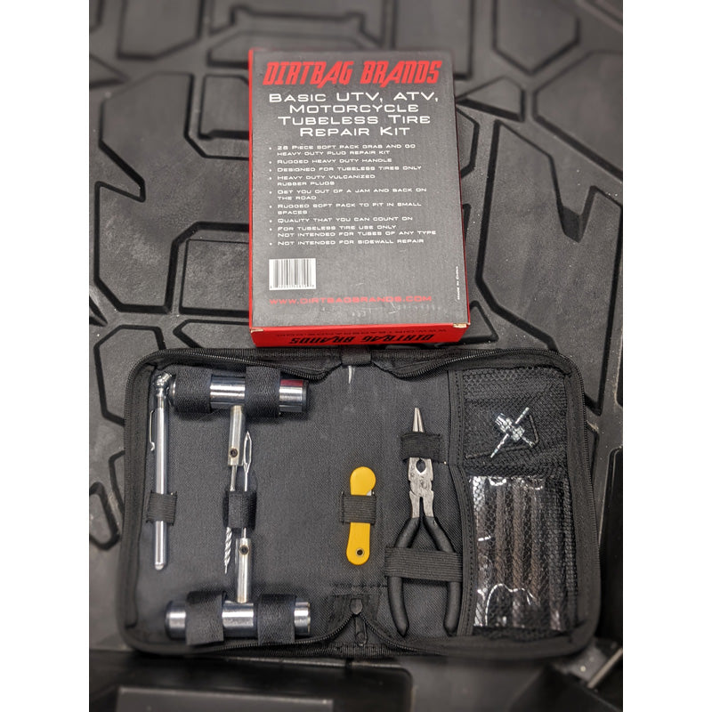 DIRTBAG BRANDS HEAVY DUTY OFFROAD TIRE REPAIR KIT BASIC 28 PC. TREPAIR-01