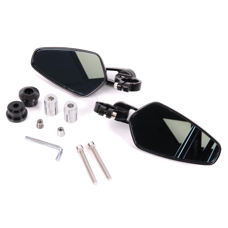 TOXIC HANDLEBAR END MIRROR OVAL PENTA BLACK (PR) 029766
