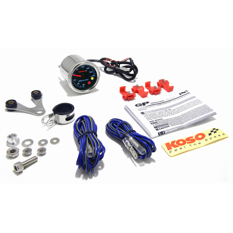 KOSO 0-15000 TACH NOIR GP II STYLE UNIVERSAL BA486W00