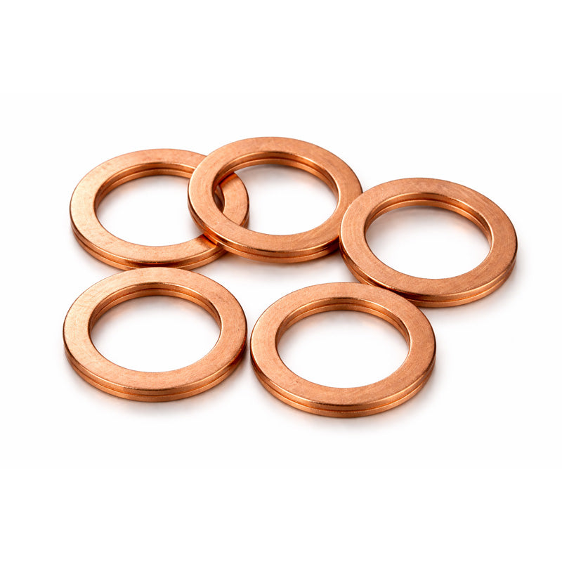 ITL COPPER DRAIN PLUG WASHERS 1.5 X 14 X 10MM (5PCS) 0301010