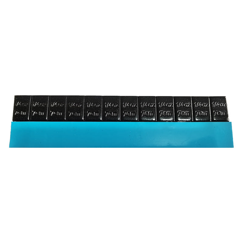 ITL LEAD ADHESIVE WEIGHT BLACK 1/4OZ X 12=48 STRIP 030688